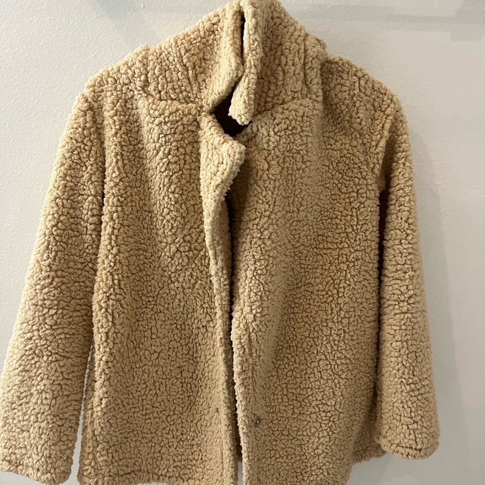 Women’s Cozy Teddy Bear Coat - Size S